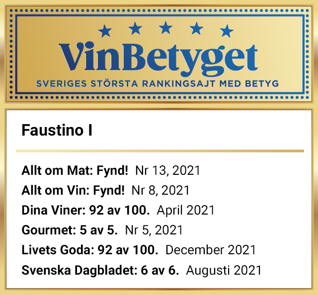 Vin betyg: Faustino I  Gran Reserva  (art nr 2678)